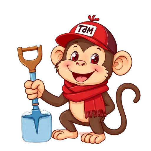 Task Monkey mascot for Snow & Ice